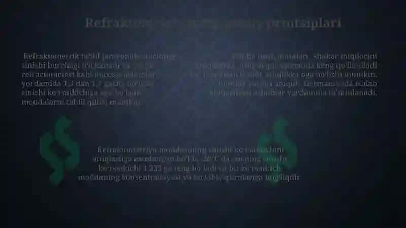 UB-spektroskopiya va refraktometriyaning taqqoslanishi 7