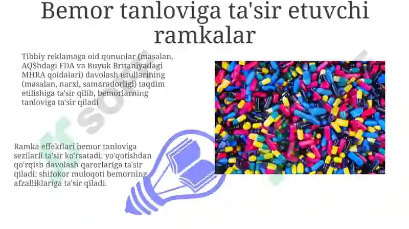Ta'sirlash qonunlarining tibbiyotdagi ahamiyati 7