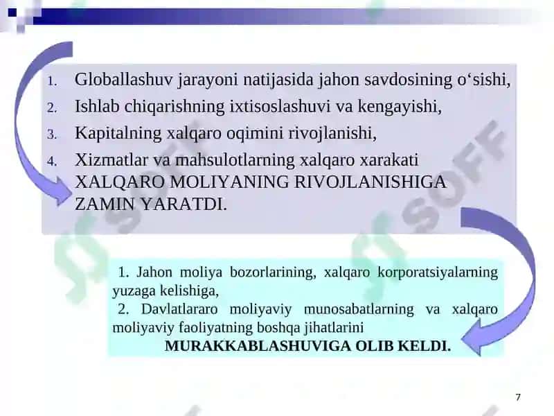 Xalqaro moliyaning iqtisodiy mohiyati 7