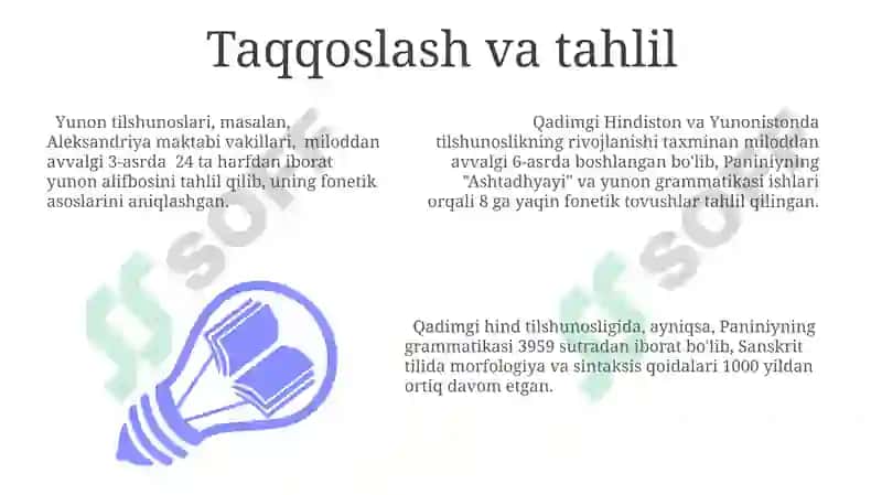 Qadimgi Hind va Yunon tilshunosligi 7
