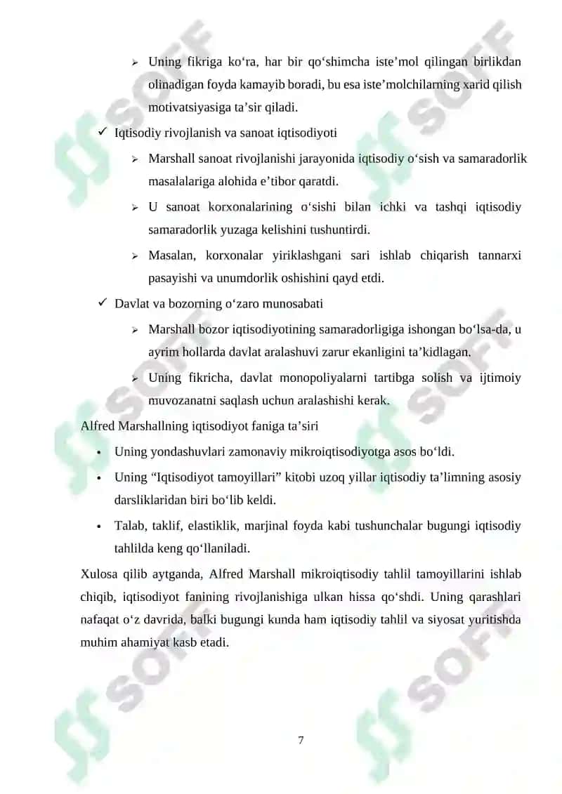 Neoklassik sintez bosqichlari: A. Mardhall va P. Samuelson 7