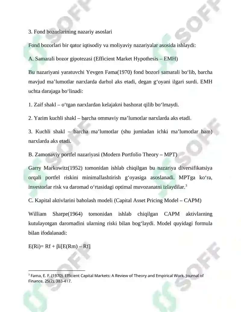 Fond bozorlari Savdolarining Zamonaviy Shakllari 7