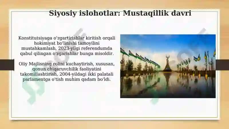 O'zbekiston mustaqilligi va tarixiy ahamiyati 7