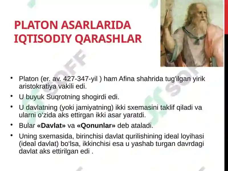 Qadimgi dunyo iqtisodiy g’oyalari. 7
