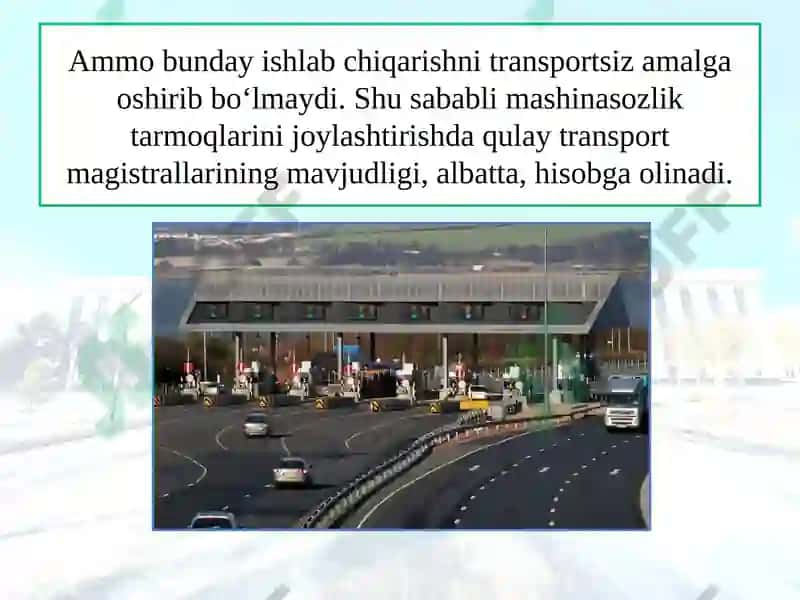 Mashinasozlik va uning tarmoqlari 7
