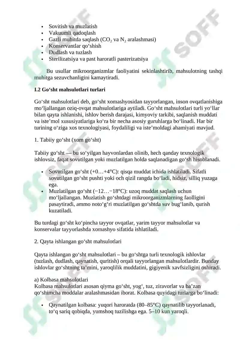 Go'sht va go'sht mahsulotlarining tarkibi 7