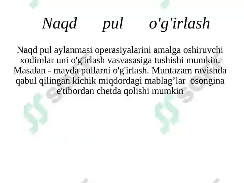 Firibgarlik haqida ta'lim 7