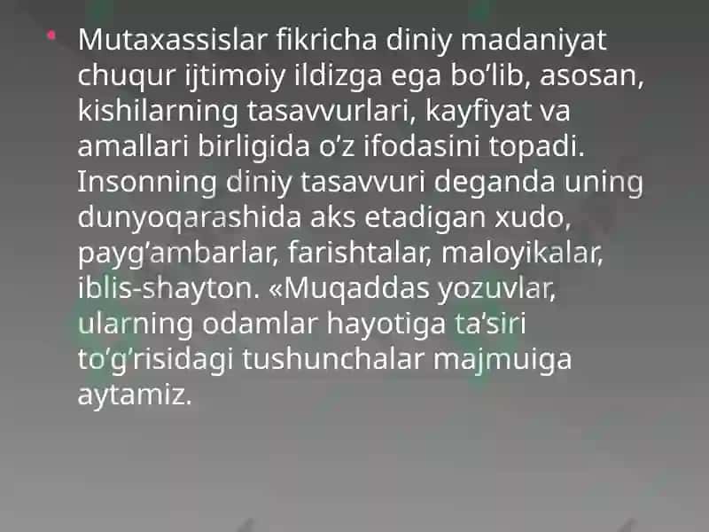 DINIY-MADANIY AN’ANALARNING AHAMIYATI 7