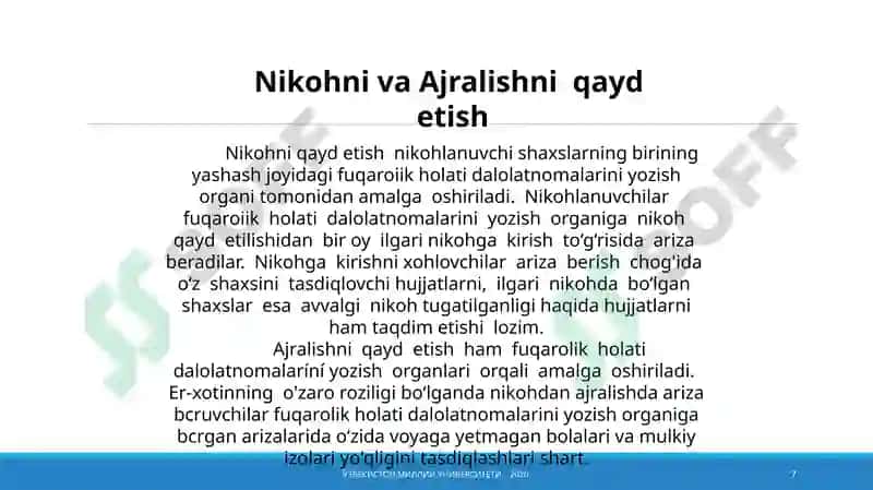 DEMOGRAFIK JARAYONLARNI O’RGANISH MANBALARI 7