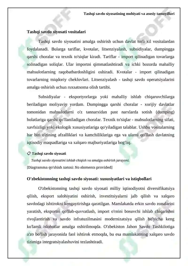 Tashqi savdo siyosati Referat 7