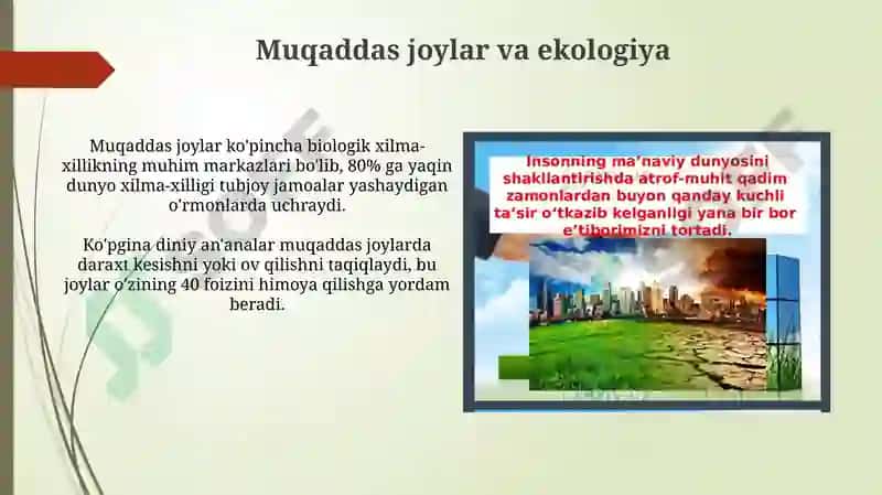 Ekologiya va Ma'naviyat 7