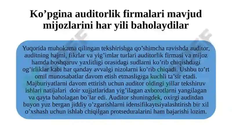 Auditorlik Tekshiruvi Rejalashtirish 7