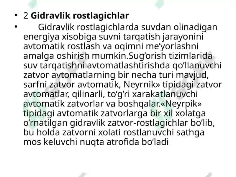 AVTOMATIK ROSTLAGICHLAR 7