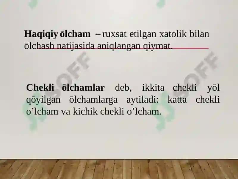 Joizlik va joizlik maydoni tushunchalari 7