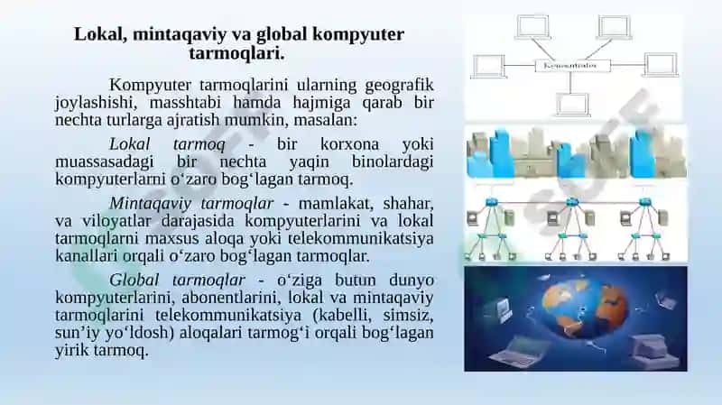 TARMOQ TEXNOLOGIYALARI VA INTERNET XIZMATLARI 7