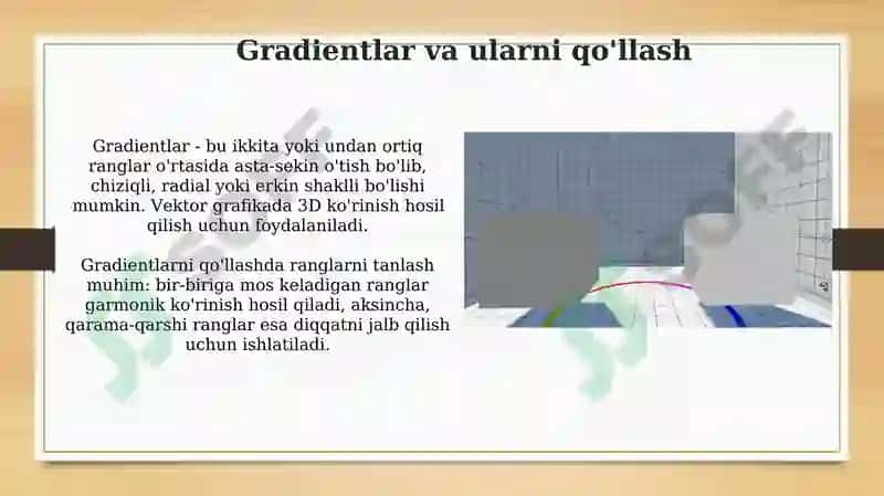 Vektorli grafik muharrir ranglar bilan ishlash 7