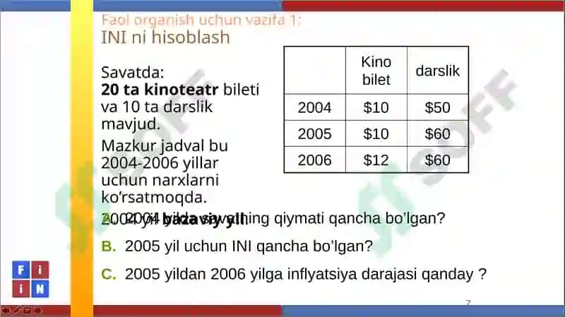 TURMUSH HARAJATLARINI HISOBLASH 7