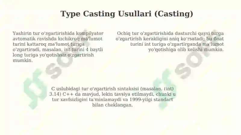Ma'lumotturlarini o'zgartirish.Satrlarbilanishlash. Stringsinfi 7