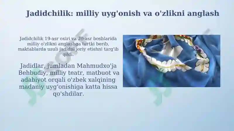 Oʻzbekiston mustaqillik gʻoyalarining tarixiy asoslari 7