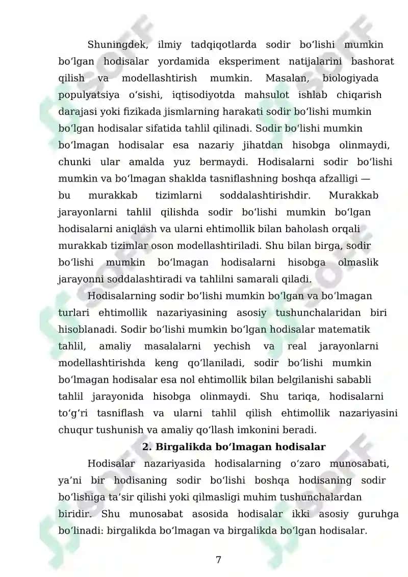 Hodisalar Nazariyasi 7