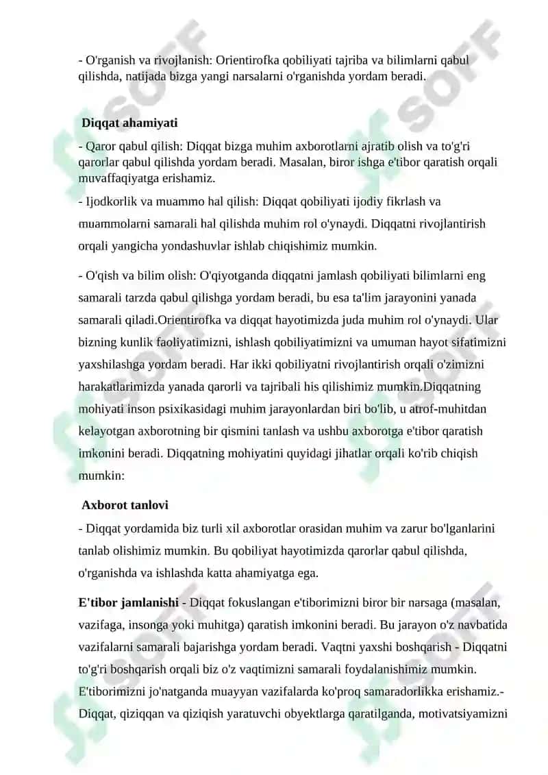 Diqqat va orientirovka refleksi 7