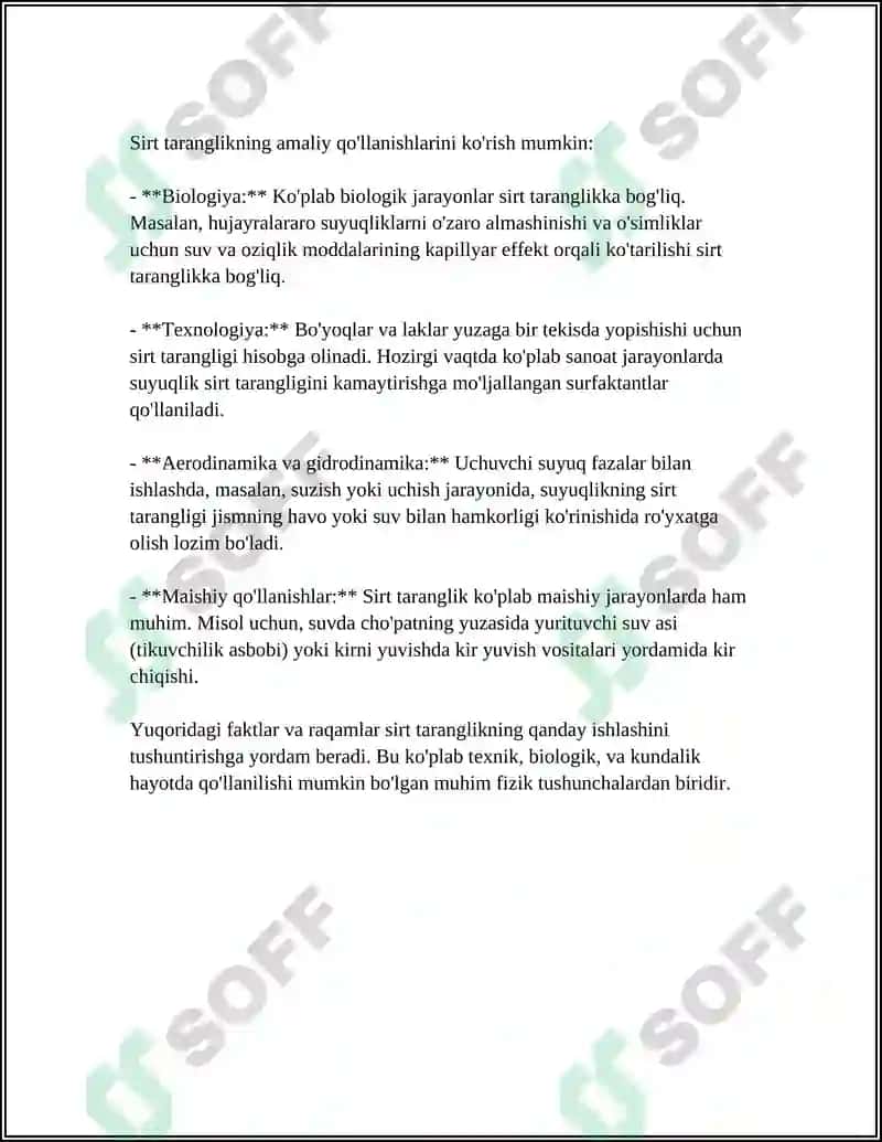 SUYUQLIKNING SIRTQI QATLAMI 7