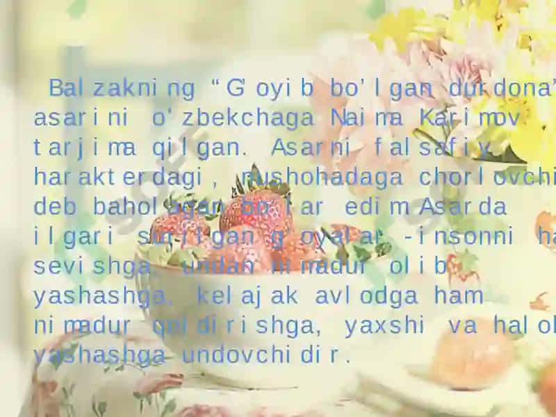 G’oyibbo’lgan durdona 7