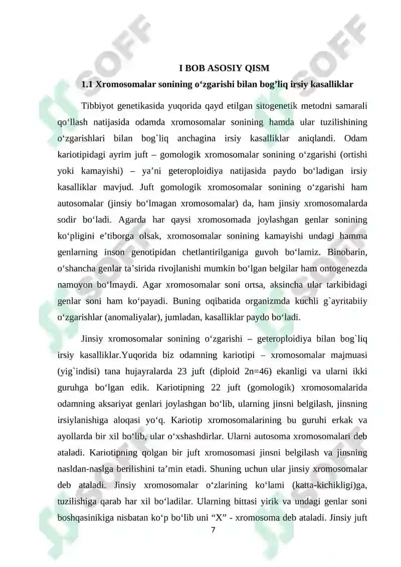 XROMOSOMA KASALLIKLARI 7