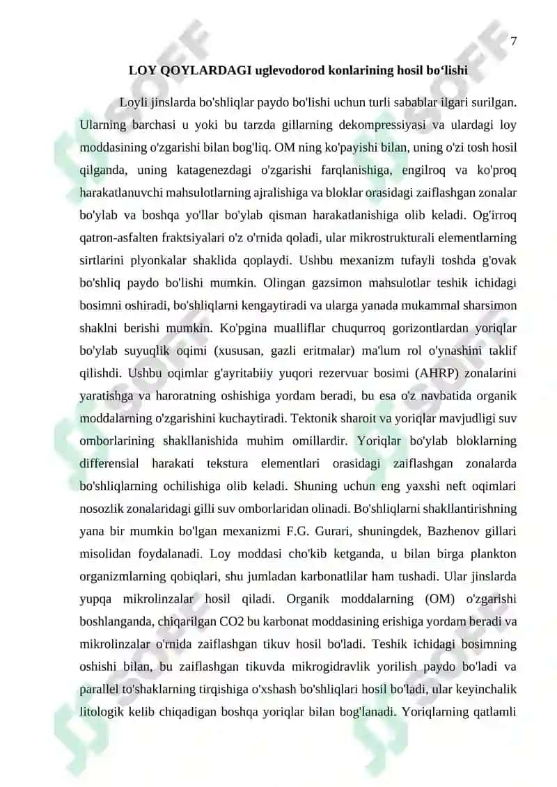 Neft va Gaz Kollektor Jinslari Kurs Loyihasi 7