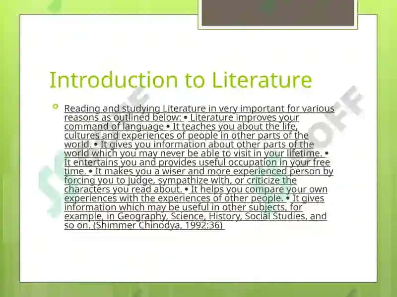 Introduction to Literature 7