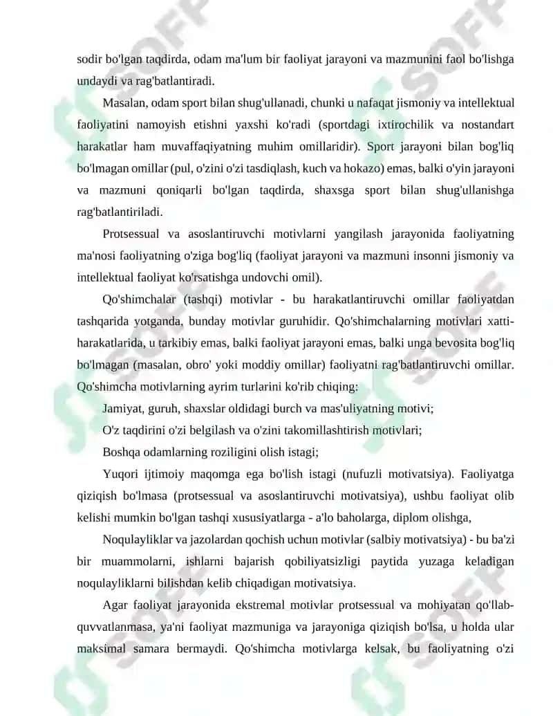 MOTIVLARNING TURLARI 8
