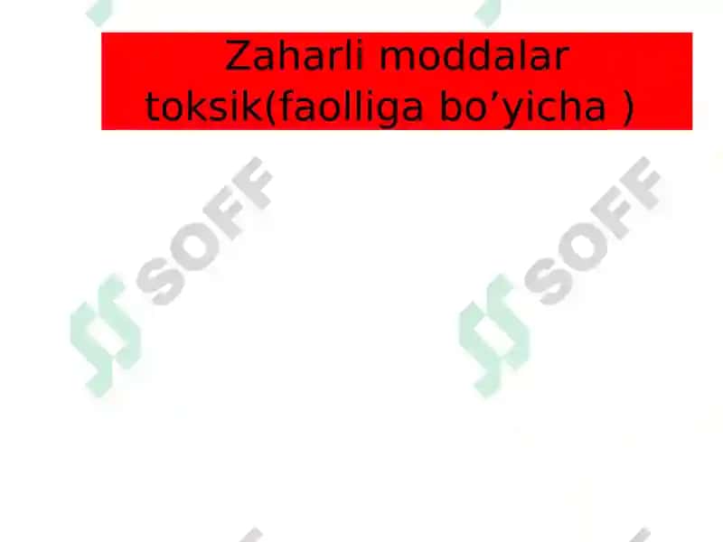 Zaharli hayvonlar 8