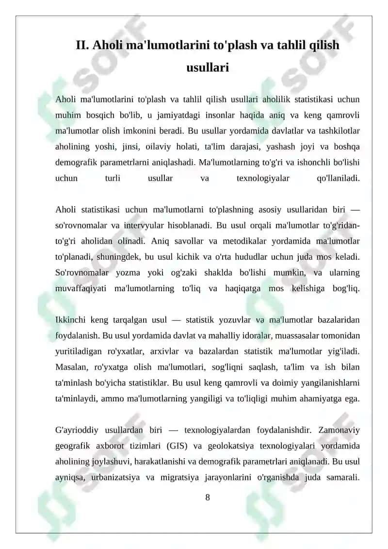 Aholi statistikasi 8