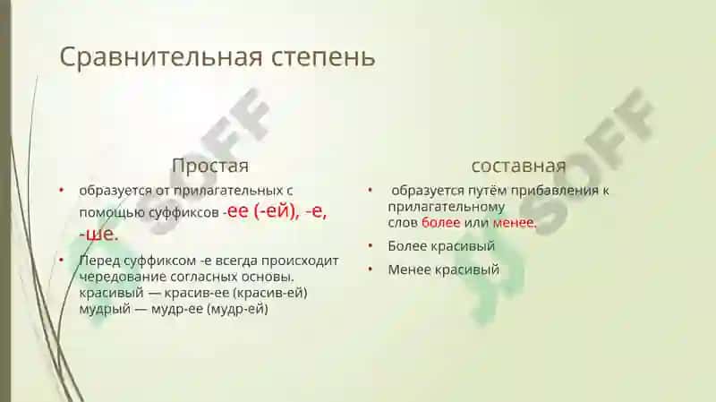 Имя прилагательное 8