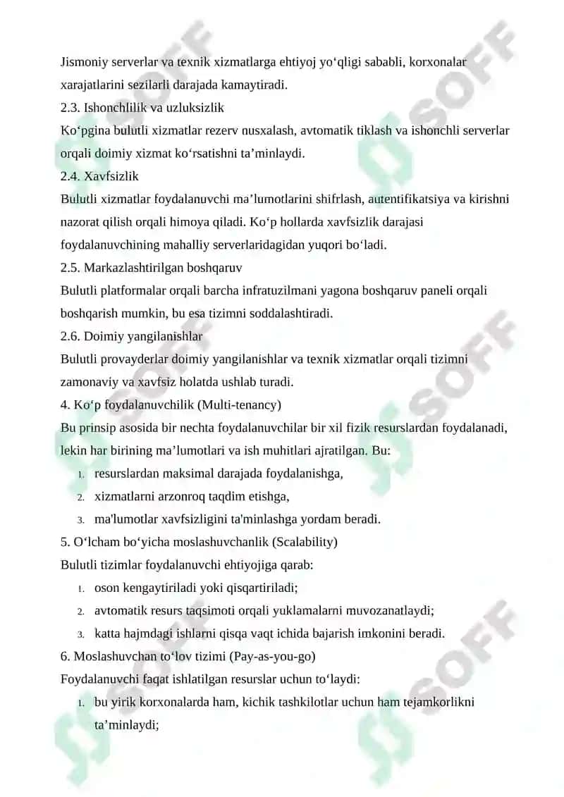 BULUTLI HISOBLASH VA MALUMOTLARNI SAQLASH 8