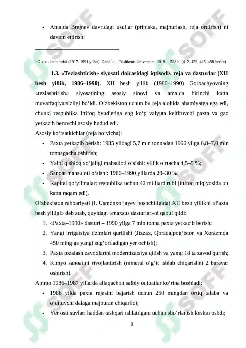 O‘ZBEKISTON QAYTA QURILISH YILLARIDA 8