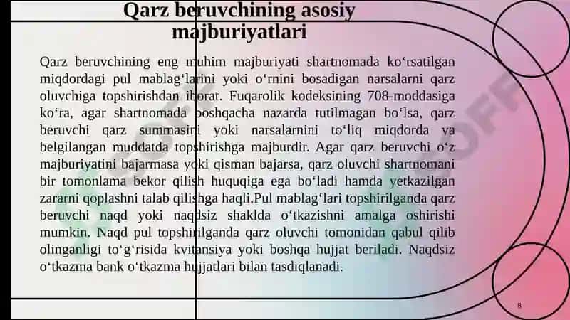 Qarzshartnomasi 8