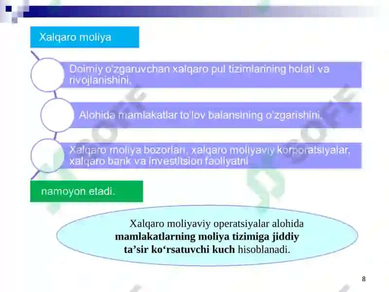 Xalqaro moliyaning iqtisodiy mohiyati 8