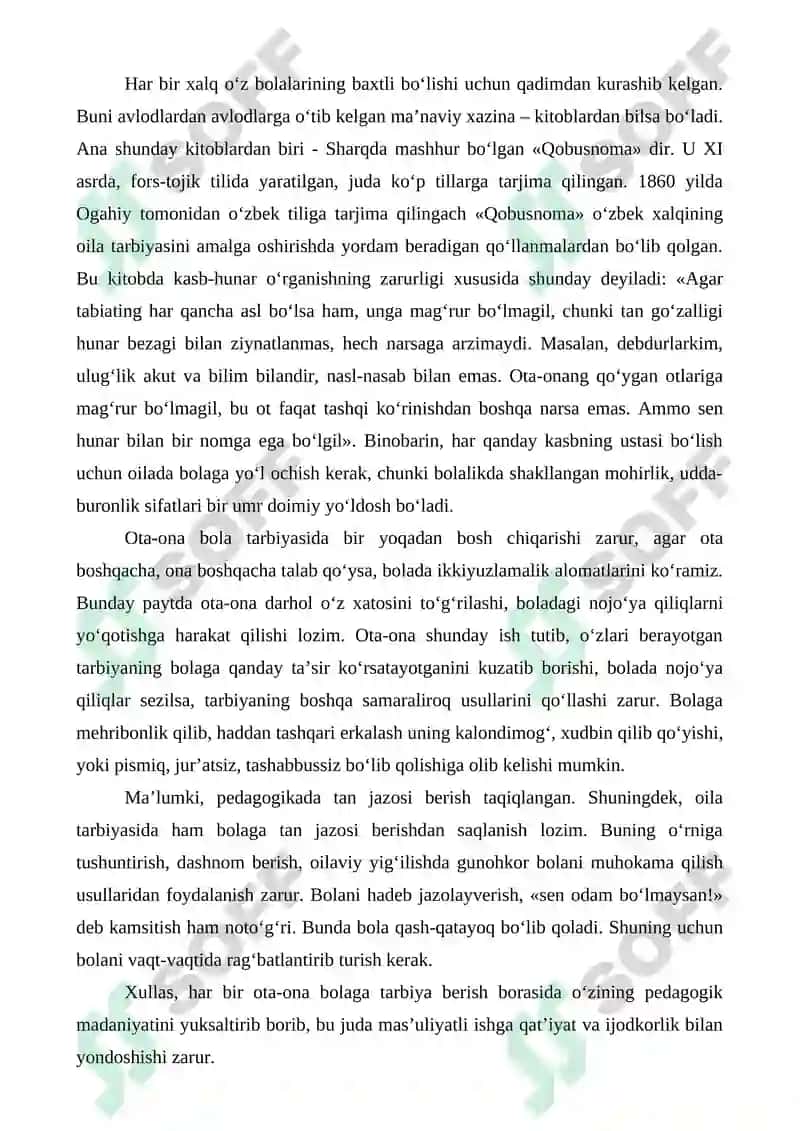 Oilada tejamkorlik fazilatlari 8