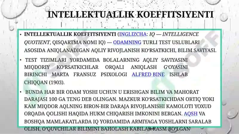 INTELLEKT VA KREATIVLIK 8