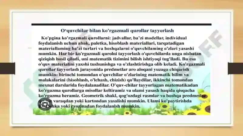 Biologiyadan ko‘rgazmali qurollar fanining tarixi 8