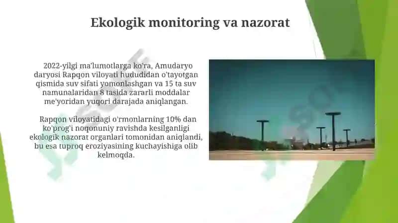 Rapqon hududida ekologik muammolar 8