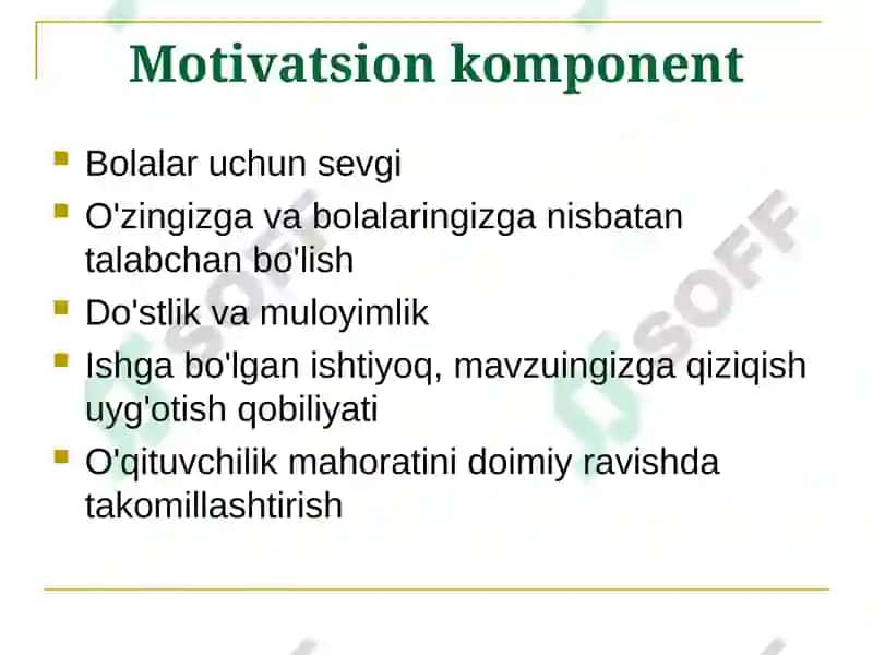 O'qituvchilik kasbi va uning kasbiy kompetensiyalari 8