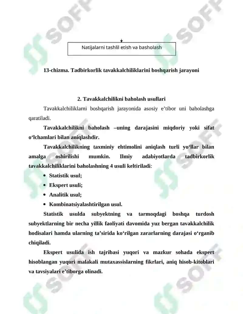 Moliyaviy tavakkalchilik riskni boshqarish 8