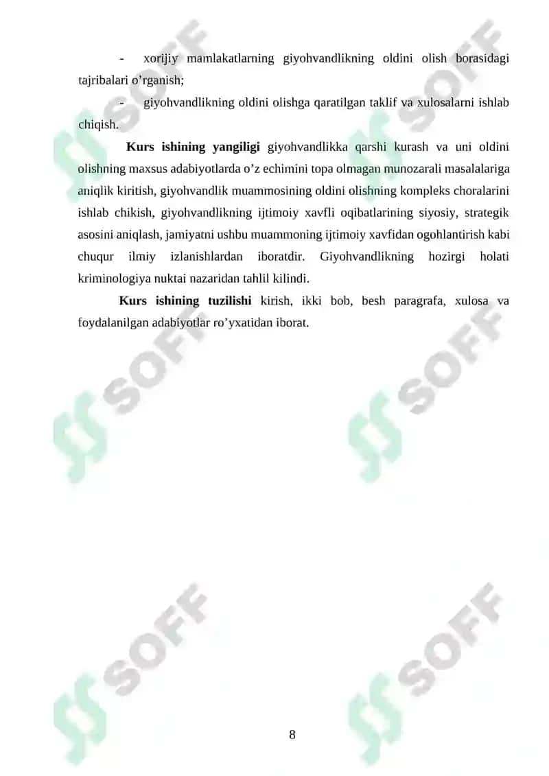 Giyohvandlikning oldini olish 8