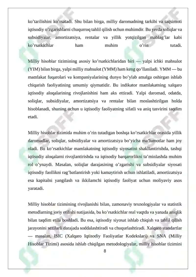 Milliy daromad va milliy hisoblar tizimi 8