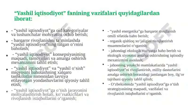 Yashil Iqtisodiyot 8