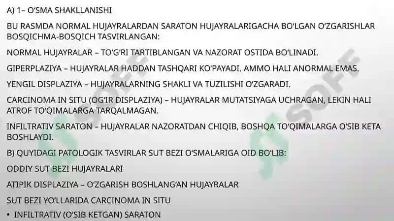 Onkogenez  Oʻsmalarning onkogenlari, protoonkogenlari va suppressor genlar 8