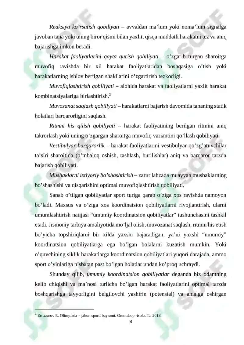 Jismoniy tarbiya nazariyasi va metodikasi 8