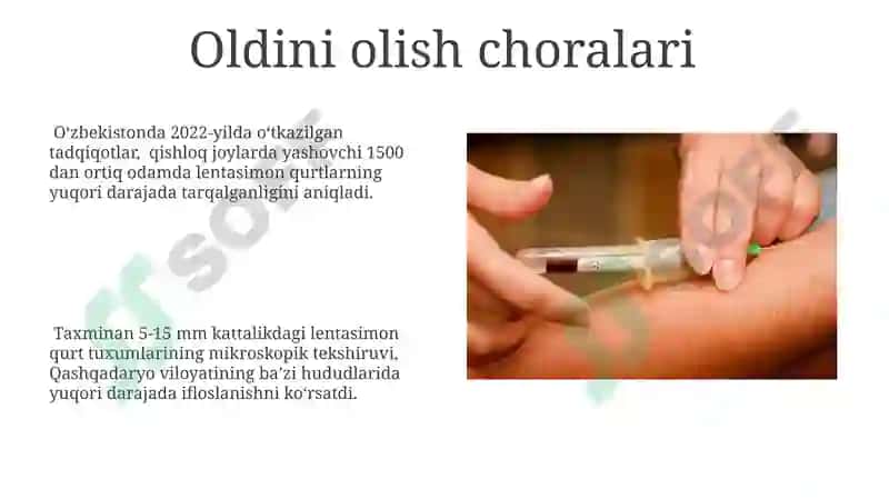 Tibbiy gelmintologiya: tasmasimon chuvachanglar 8